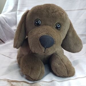 Walmart Chocolate Lab Labrador Dog Plush Stuffed Toy 18 Inch 2005 Laying Cuddler
